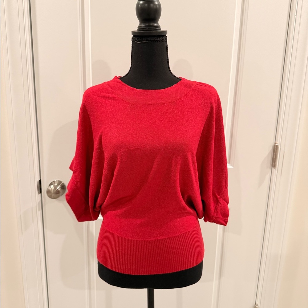 The Limited Red Kimono Sleeve Sweater